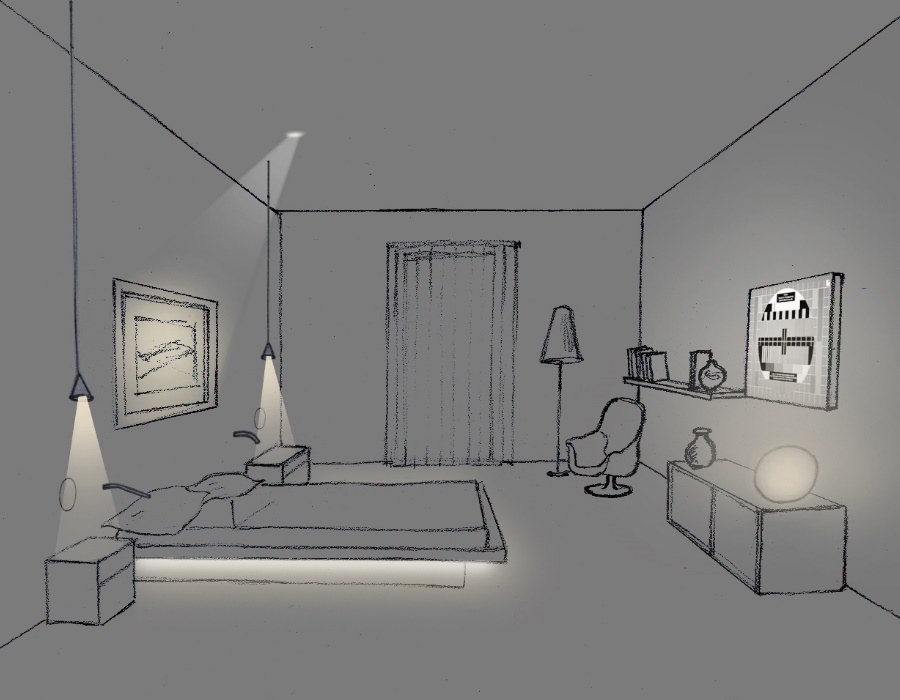Come realizzare l’illuminazione della camera da letto in 3 punti!